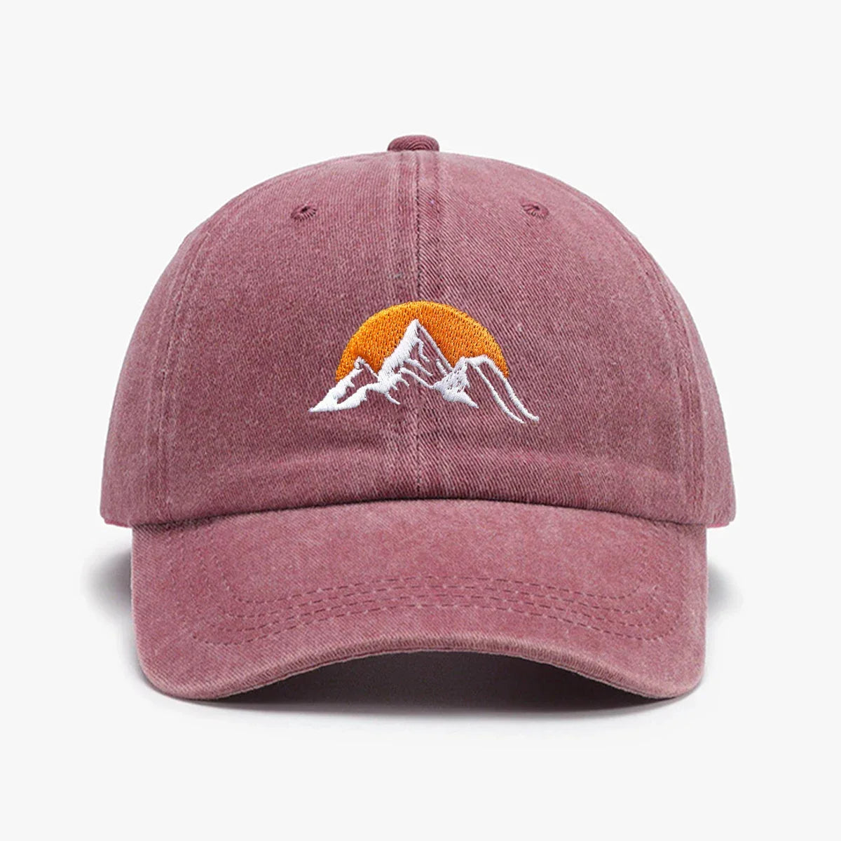 Casquette montagne brodée rouge
