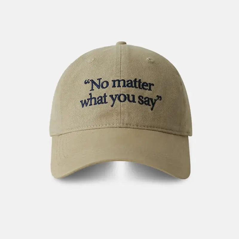 Casquette no matter beige