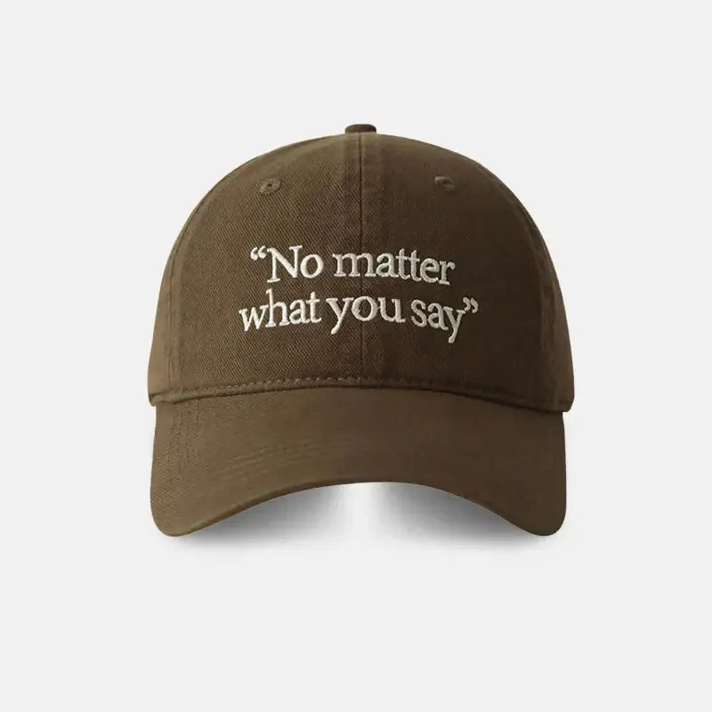 Casquette no matter marron