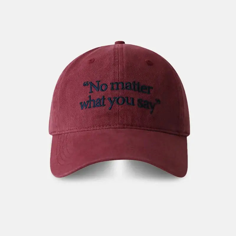Casquette no matter rouge
