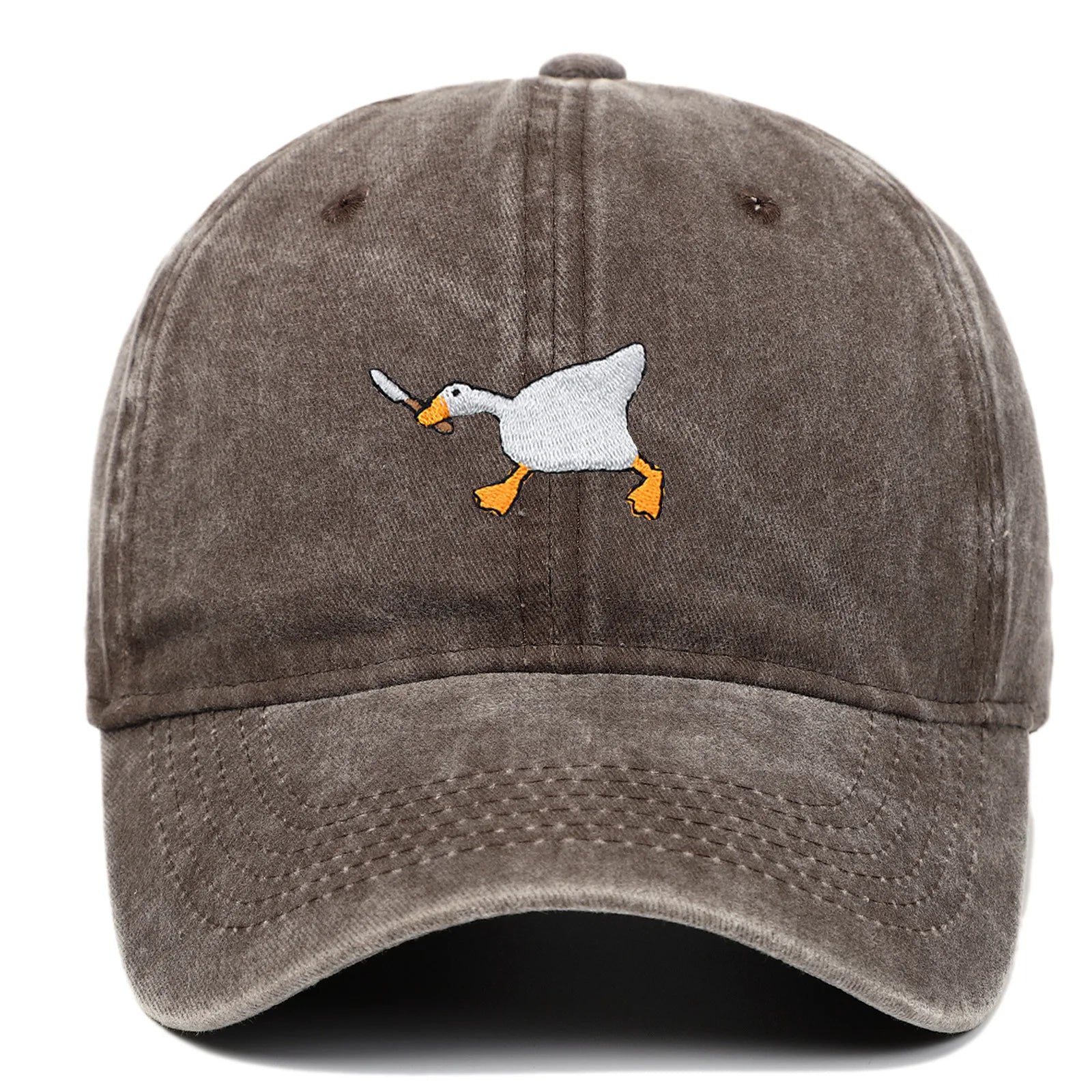 Casquette oie marron