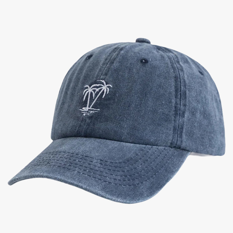 Casquette palmier bleu