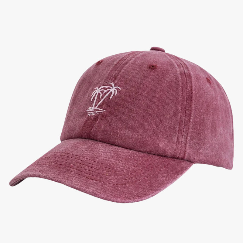 Casquette palmier rouge