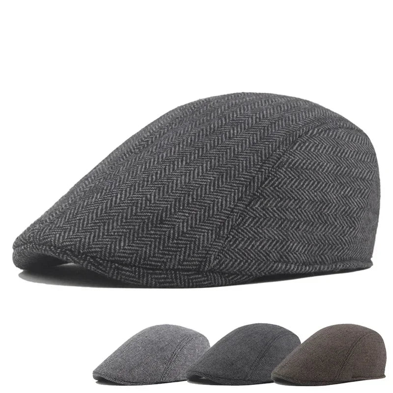 Casquette plate d’hiver pour homme