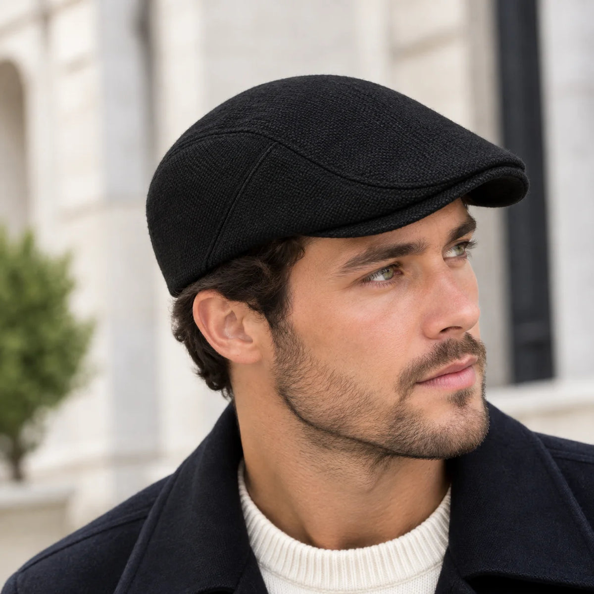 Casquette plate en lin