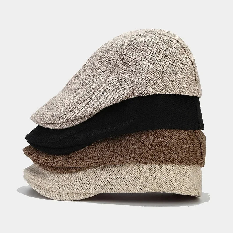 Casquette plate en lin