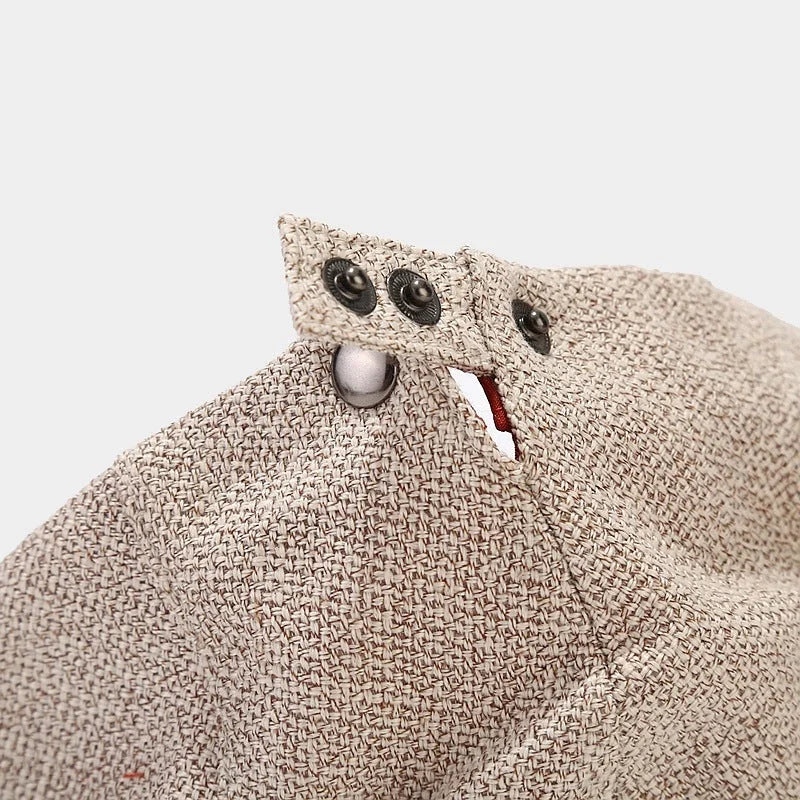 Casquette plate en lin