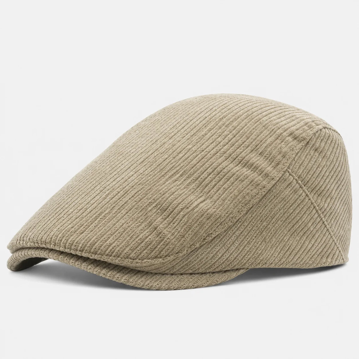 Casquette plate en velours côtelé