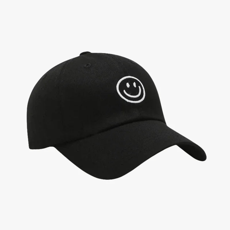 Casquette smiley noir