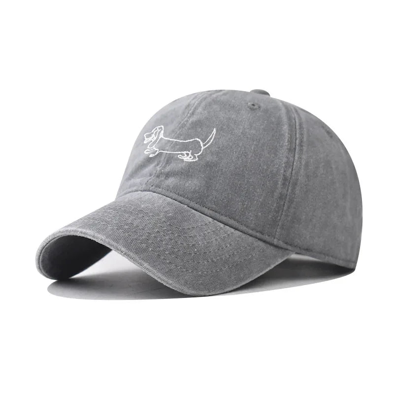 Casquette teckel gris