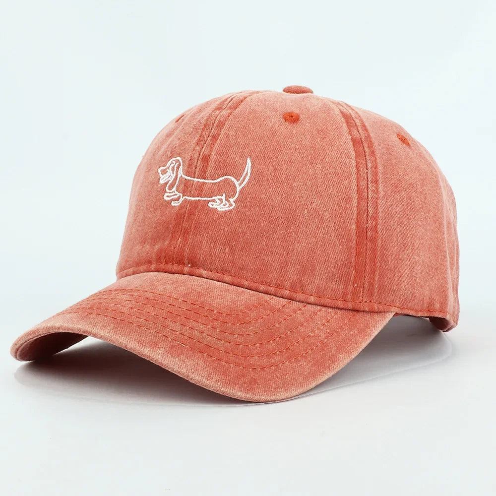 Casquette teckel orange