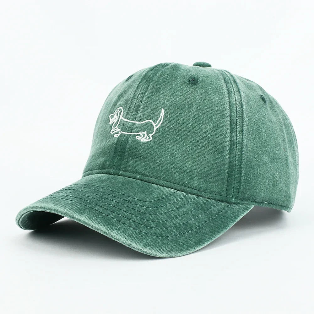 Casquette teckel vert