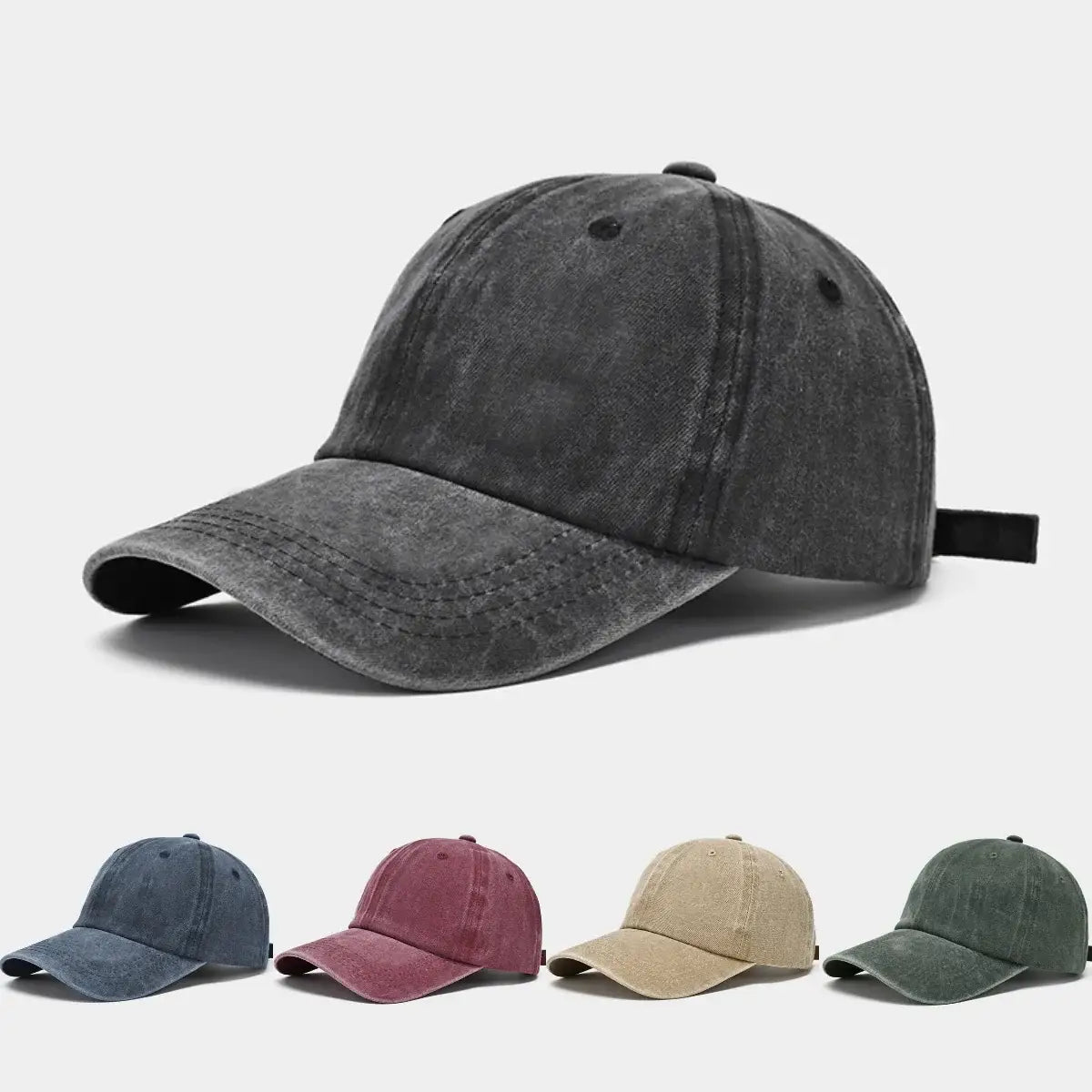 Casquette unie délavée