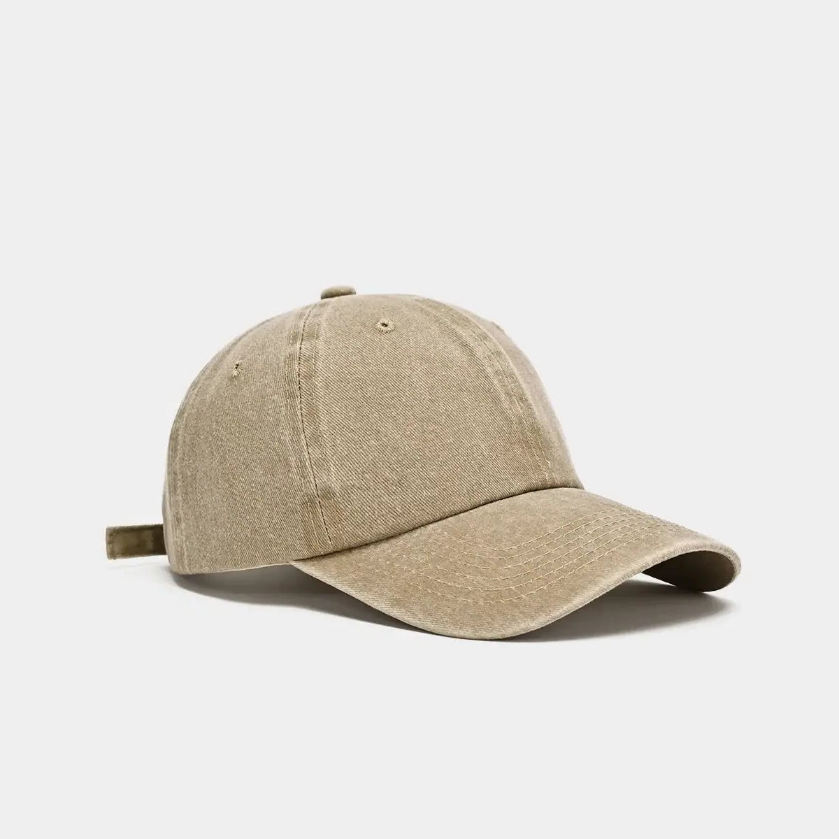 Casquette unie délavée beige