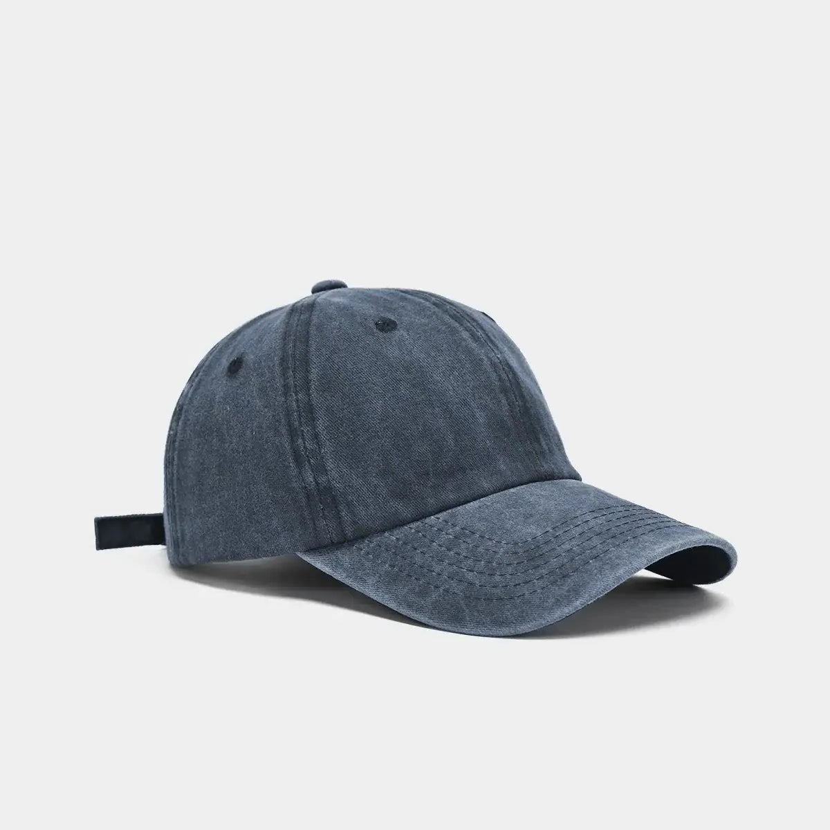 Casquette unie délavée bleu
