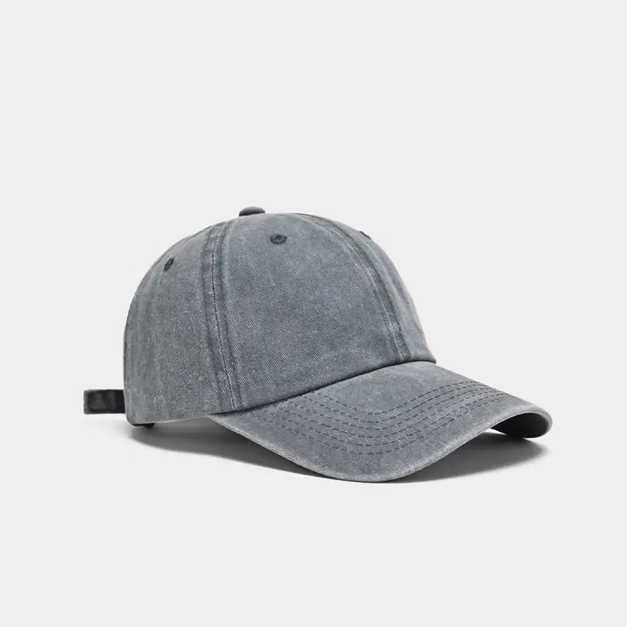 Casquette unie délavée gris