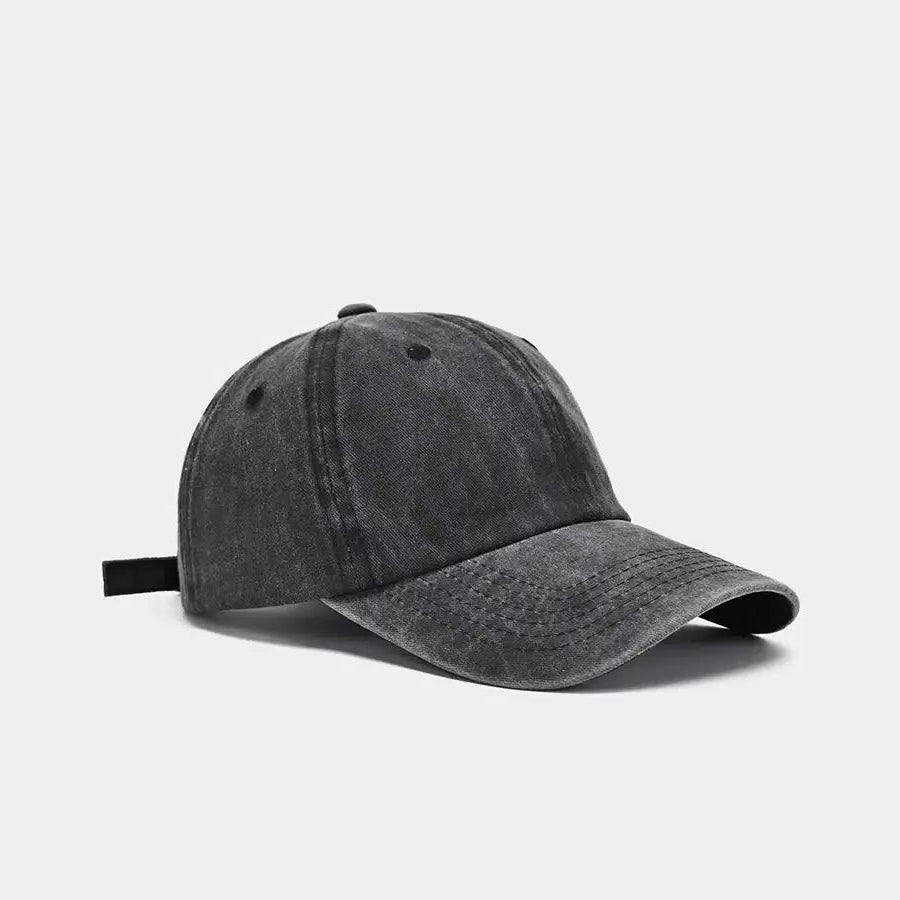Casquette unie délavée noir