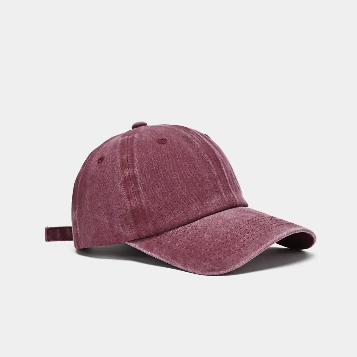 Casquette unie délavée rouge