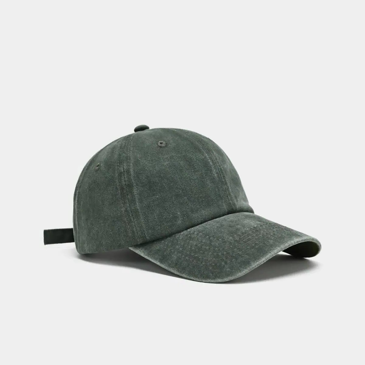 Casquette unie délavée vert