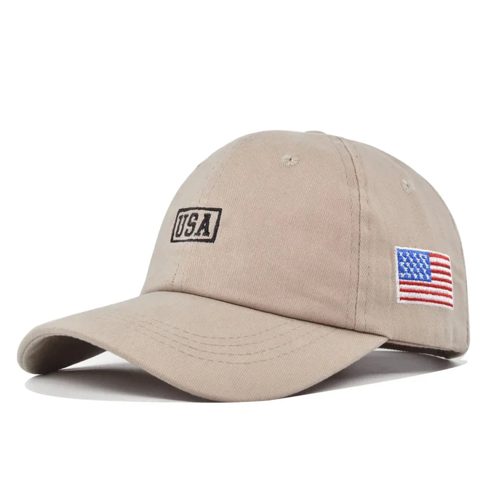 Casquette usa beige