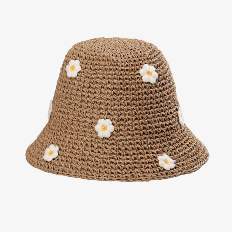 Chapeau crochet marron