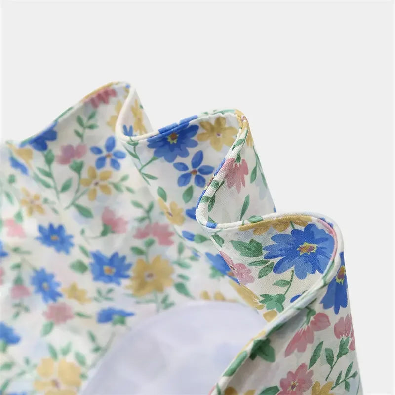 Chapeau ficelle imprimé floral