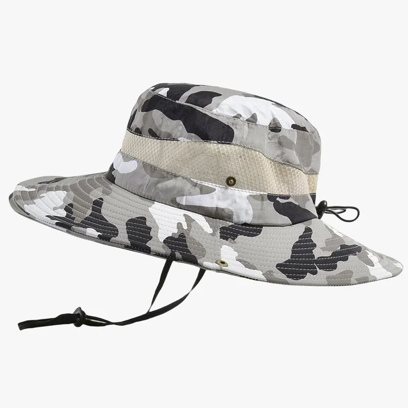 Chapeau militaire homme gris / 58-60cm ajustable