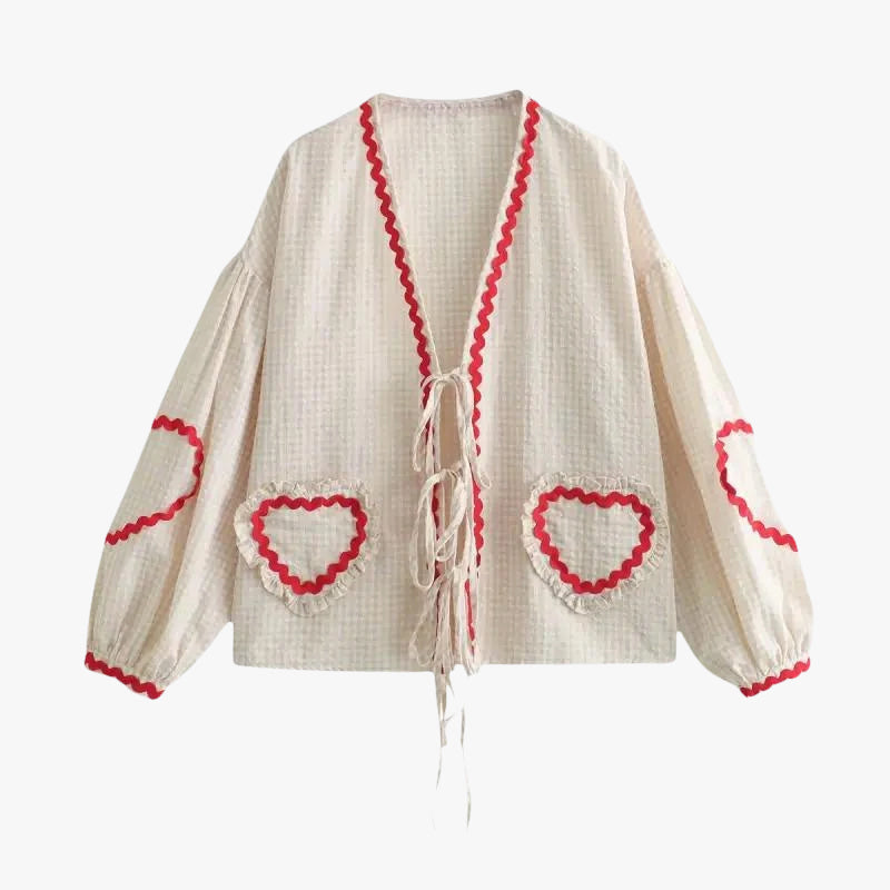 Chemisier heart blanc / s