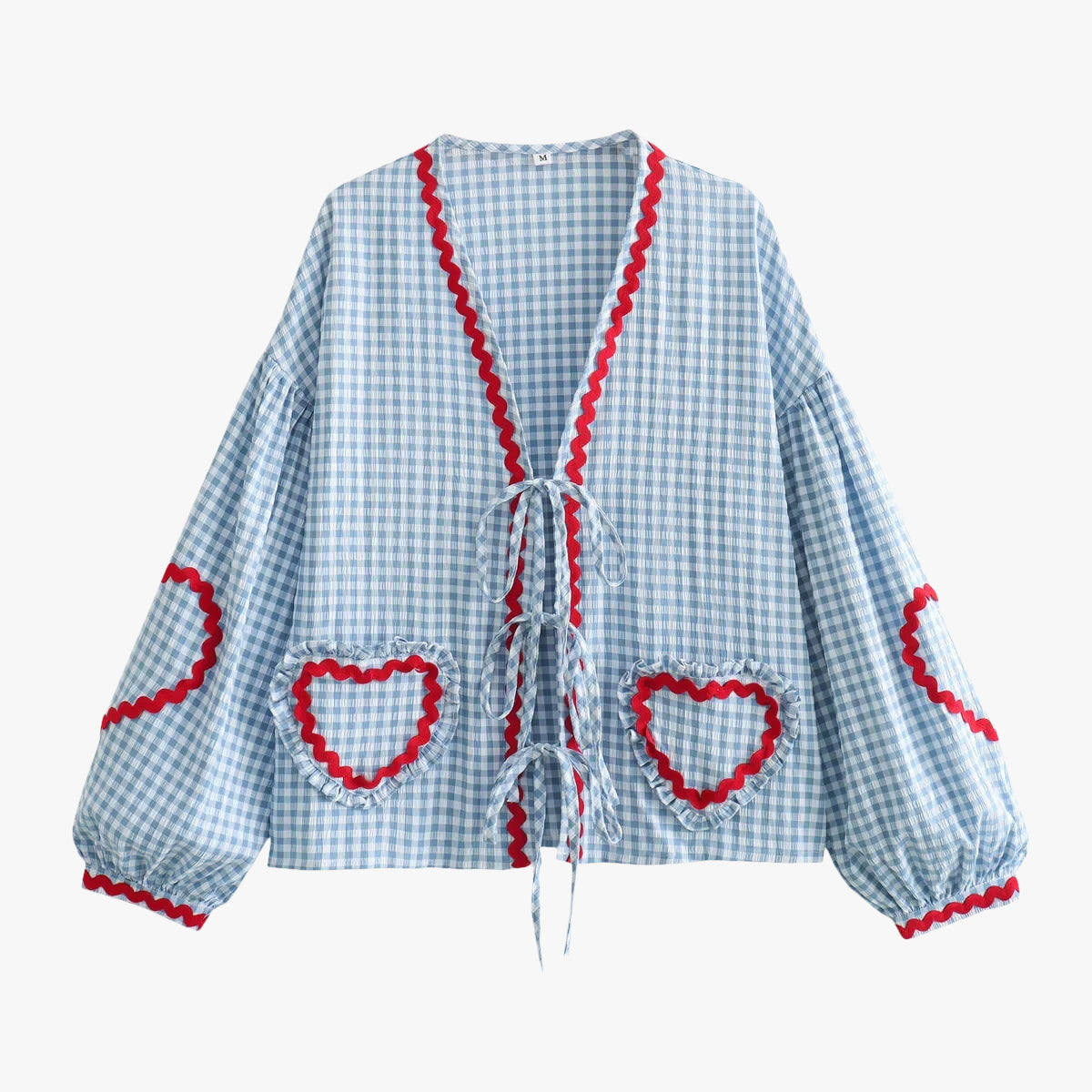 Chemisier heart bleu clair / s