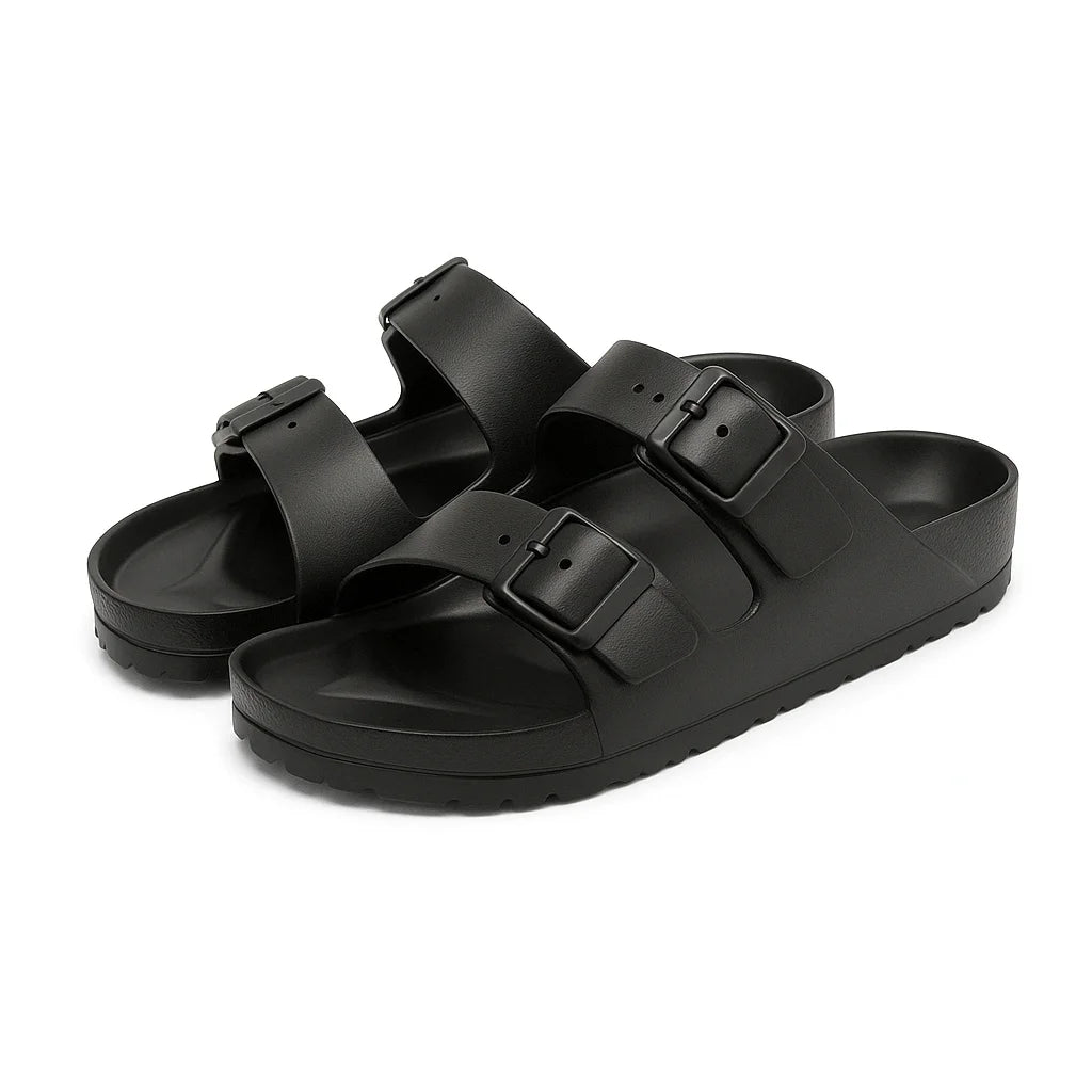 Claquettes à boucles noir / 36