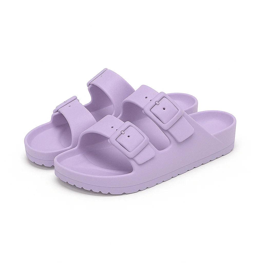 Claquettes à boucles violet / 36