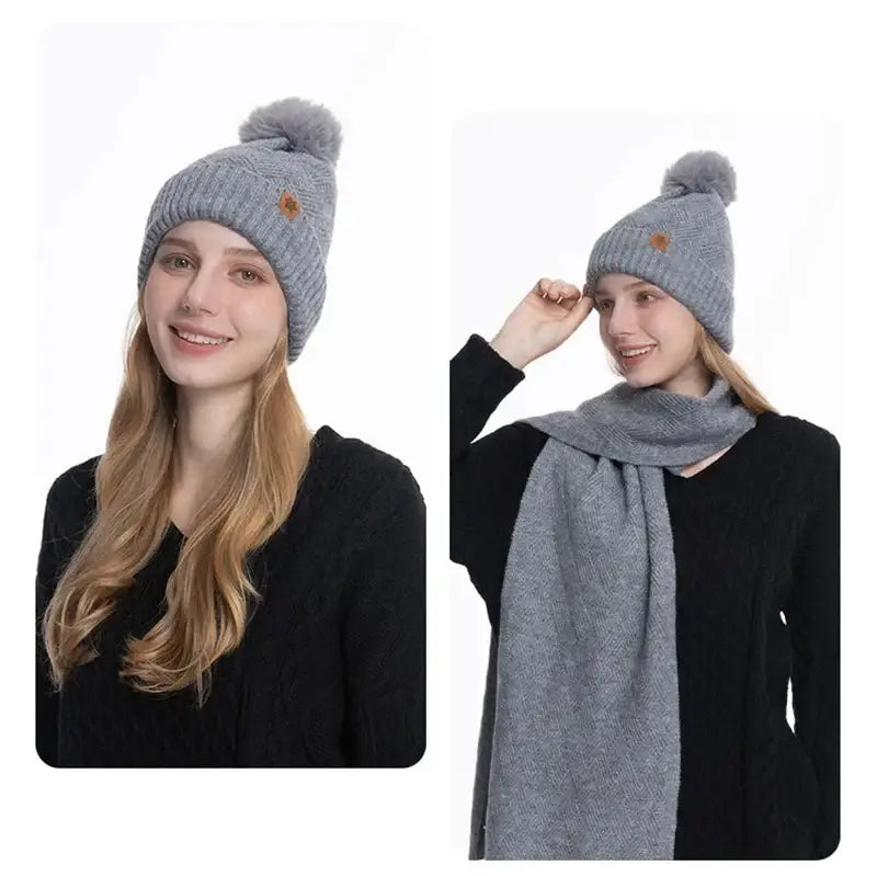 Ensemble bonnet écharpe femme chic