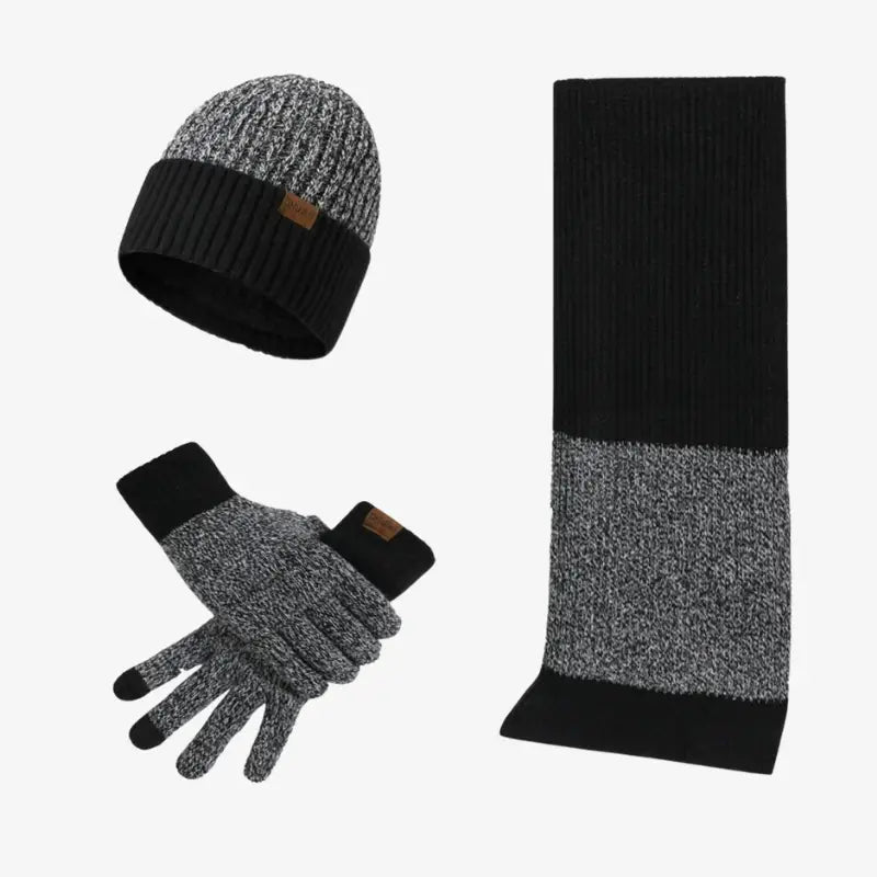 Ensemble bonnet écharpe homme