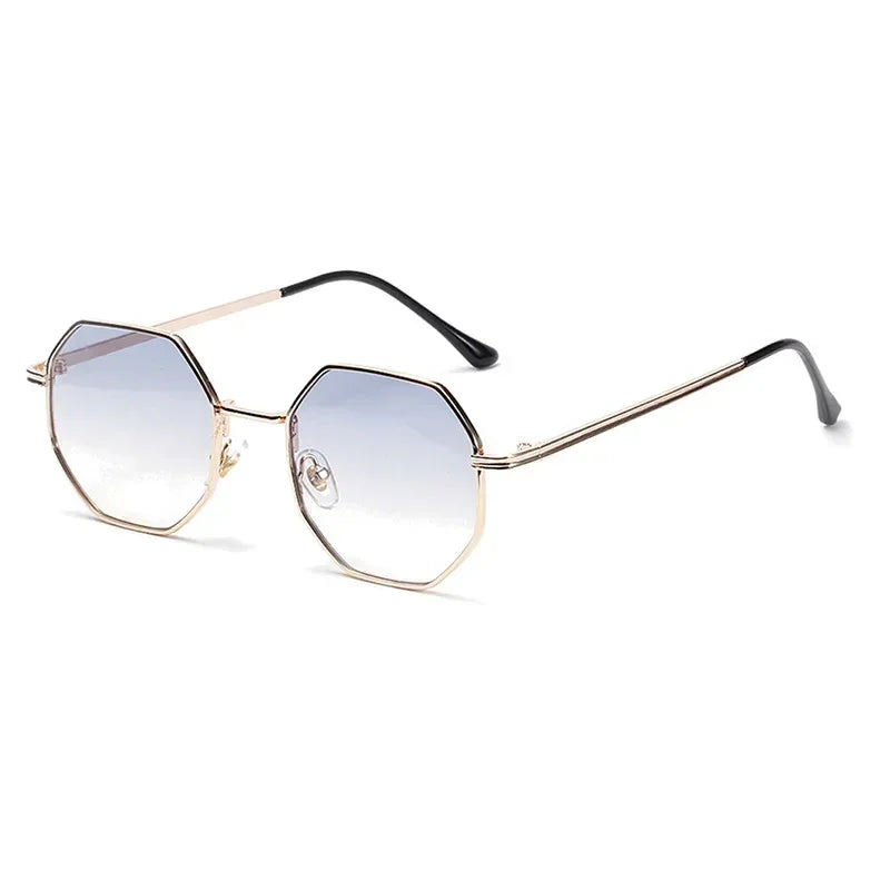 Lunette de soleil tendance homme or bleu
