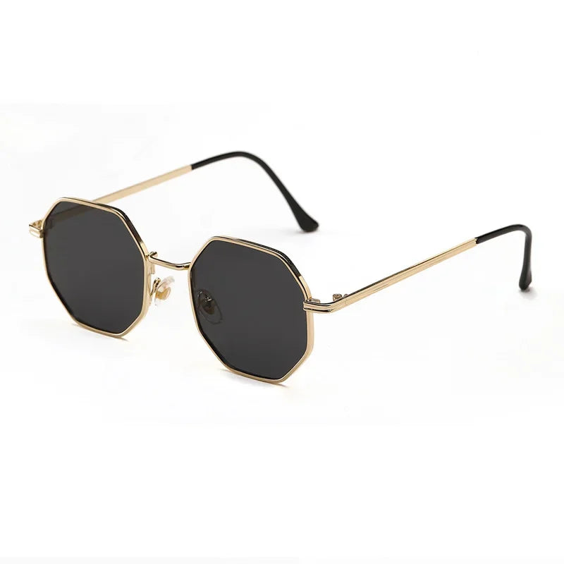Lunette de soleil tendance homme or noir