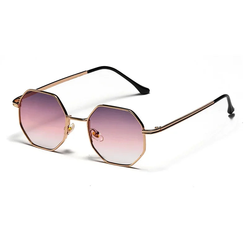 Lunette de soleil tendance homme or violet