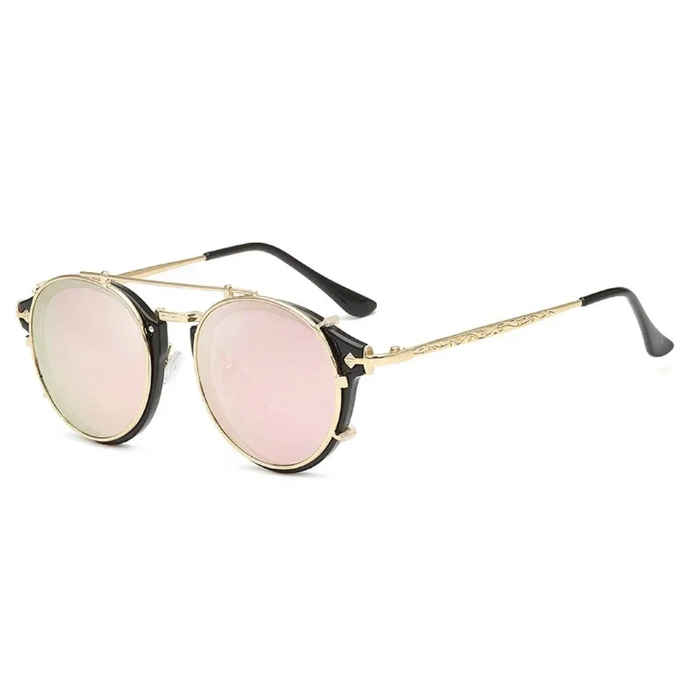 Lunette de soleil vintage rose noir