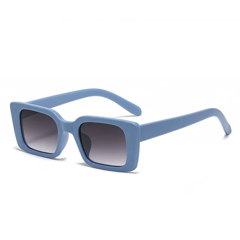 Lunettes de soleil femme rectangulaires bleu