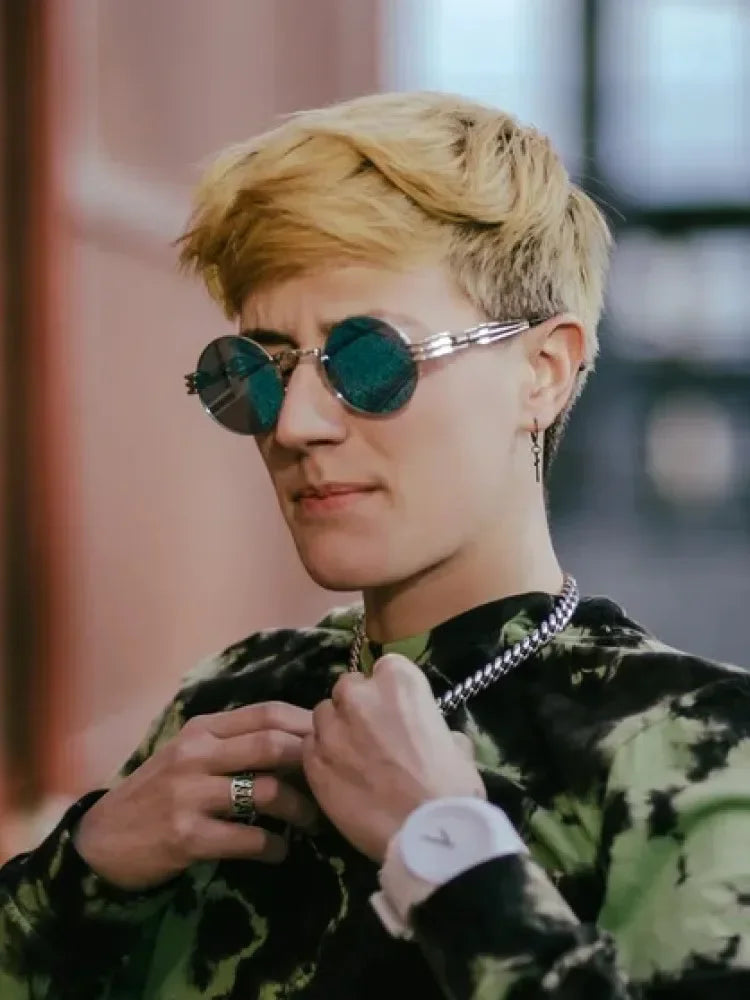 Lunettes de soleil homme rondes