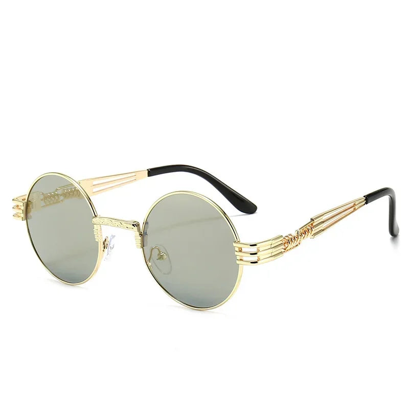 Lunettes de soleil homme rondes gris