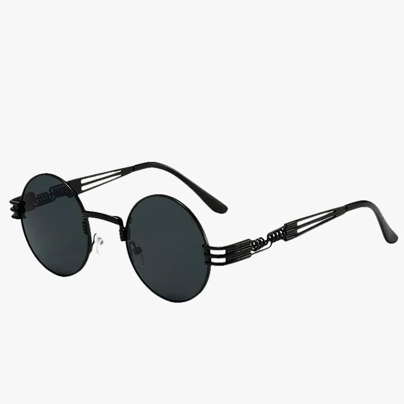Lunettes de soleil homme rondes noir