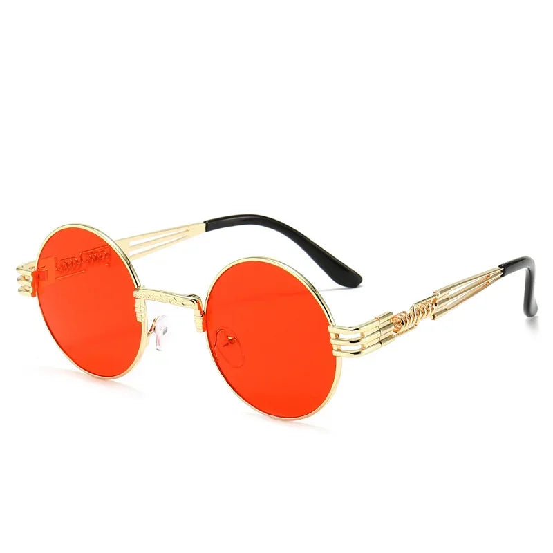 Lunettes de soleil homme rondes orange