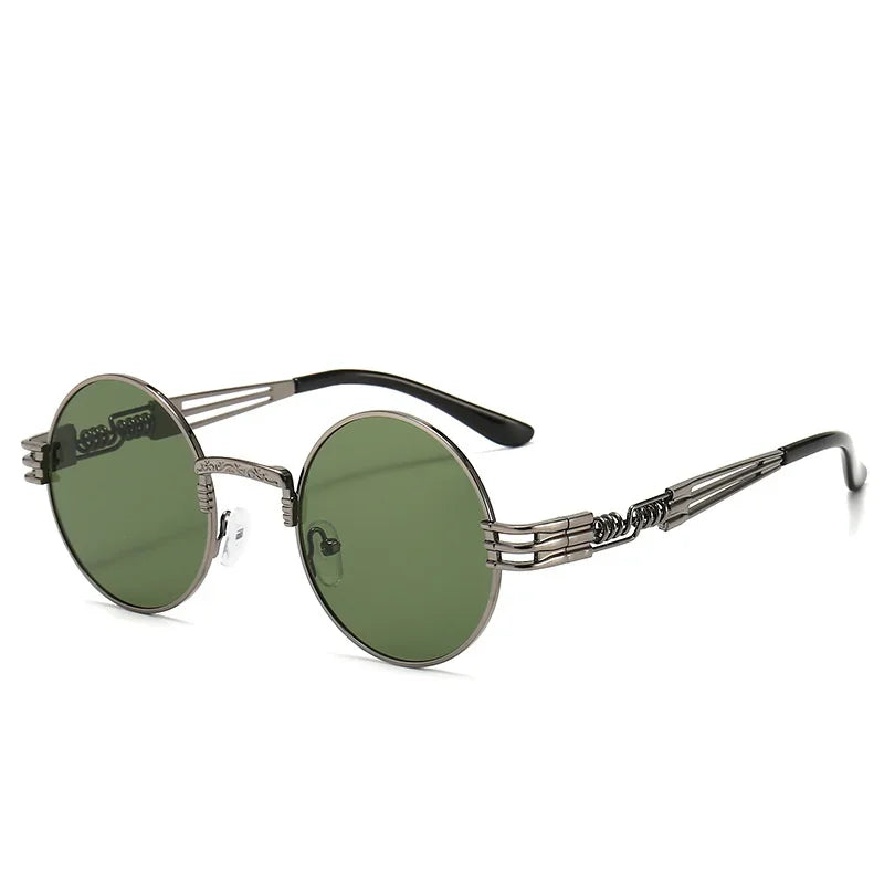 Lunettes de soleil homme rondes vert