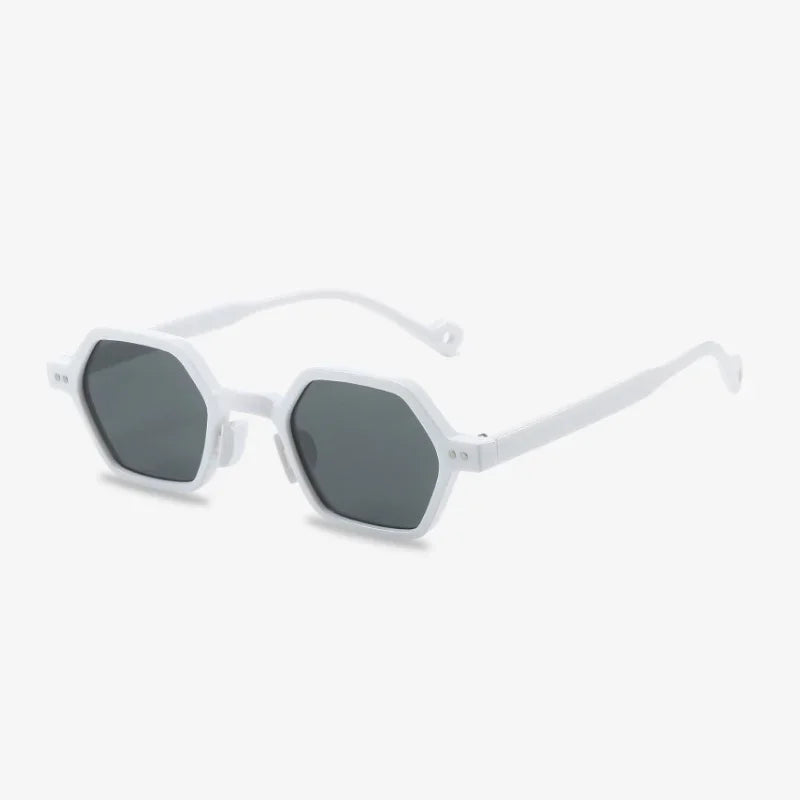 Lunettes de soleil octogonales blanc
