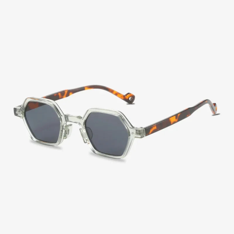 Lunettes de soleil octogonales gris