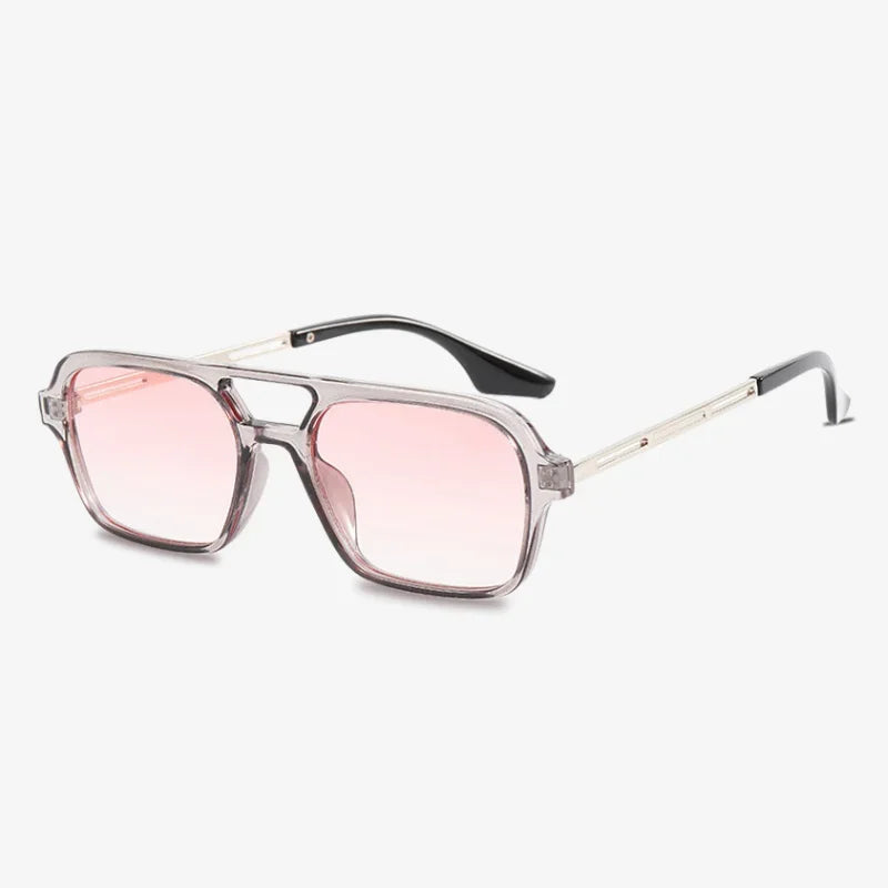 Lunettes de soleil old school gris - rose