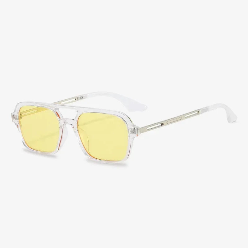 Lunettes de soleil old school transparent - jaune