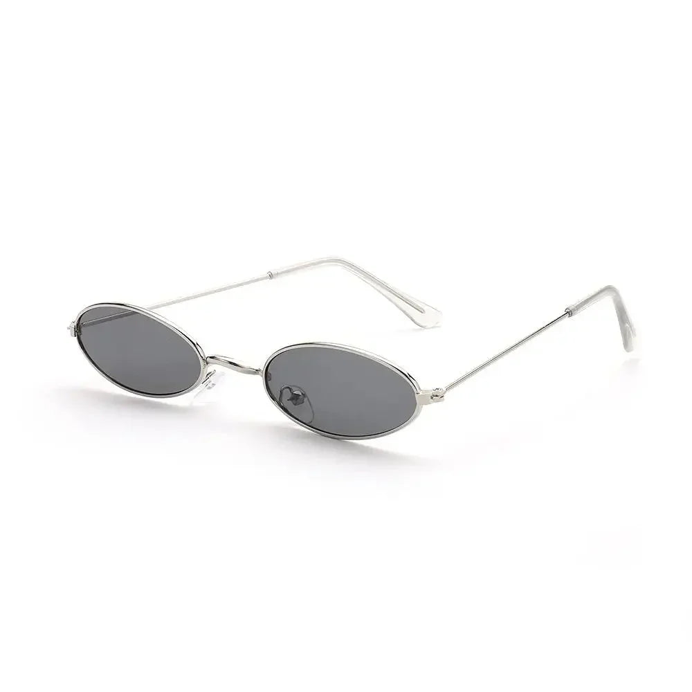 Lunettes de soleil ovales gris