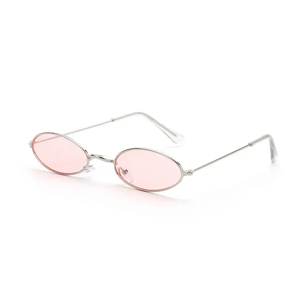 Lunettes de soleil ovales rose
