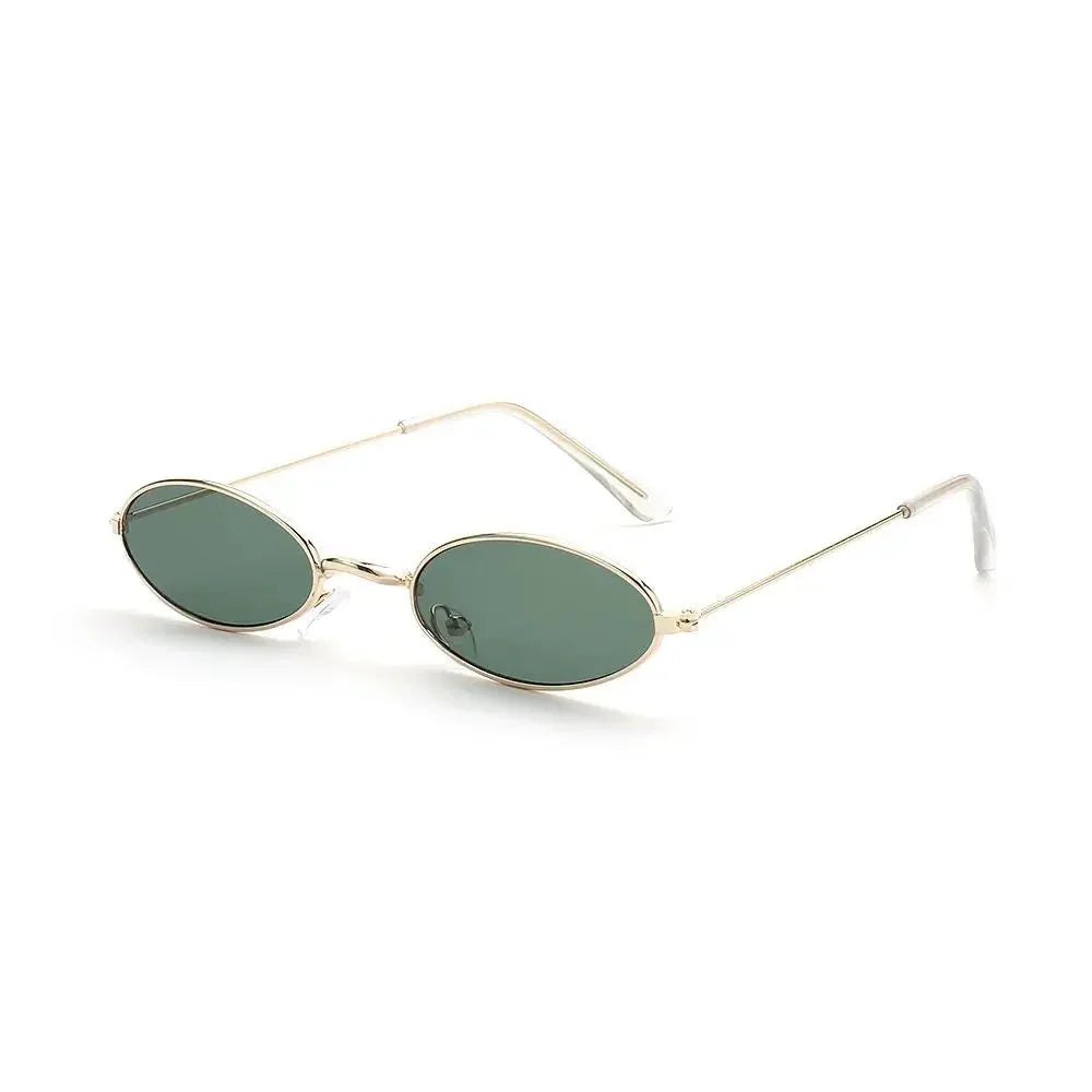 Lunettes de soleil ovales vert